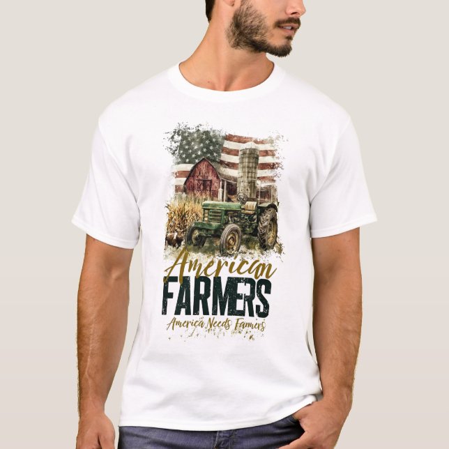 America needs farmers  t shirt (Framsida)