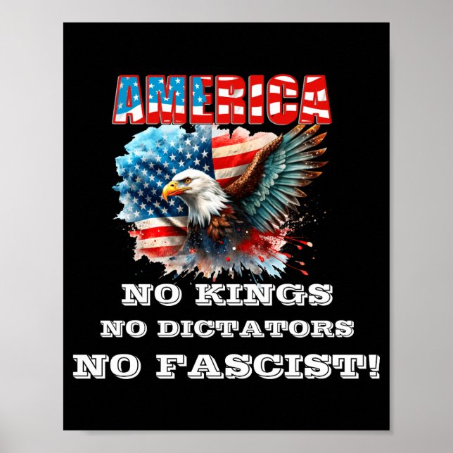 America No Kings No Dictators No Fascist  Poster (Framsidan)