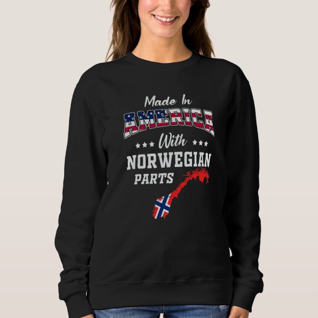 America Norwegian Parts Norway Map USA Flag Ancest T Shirt (Framsida)