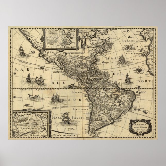 America Noviter Delineata Poster (Framsidan)