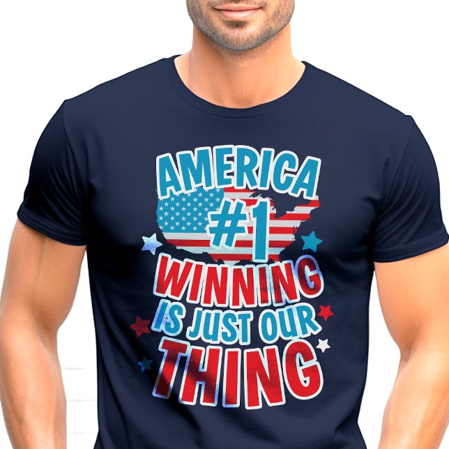 America Number One Winning Patriotic T-Shirt (Skapare uppladdad)