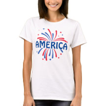 AMERICA Patriotic Fireworks 4 juli T-Shirt