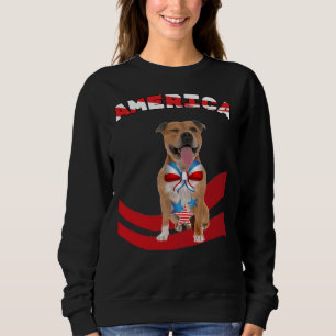 America Patriotic Pitbull Gult T Shirt