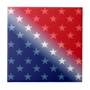 america patriotic rött vitt blått kakelplatta