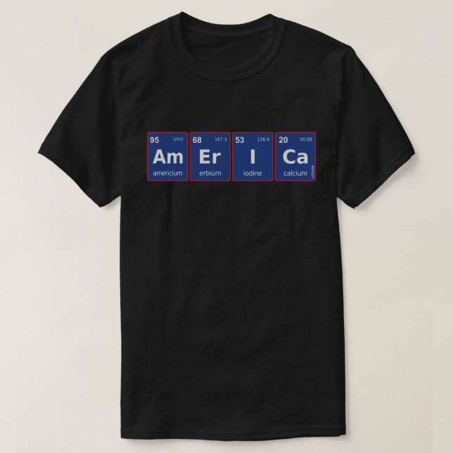 AMERICA periodiskt bord T Shirt (Design framsida)