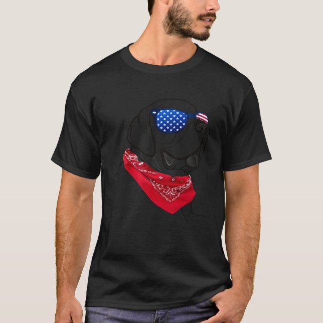 America proud European Great Dane T Shirt (Framsida)