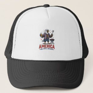 America Röd Vit Och Brygd Örn BBQ Tröja (7)_1 Keps