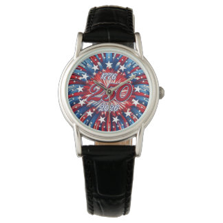America’s 250th Birthday 1776-2026 RWB Fireworks Armbandsur
