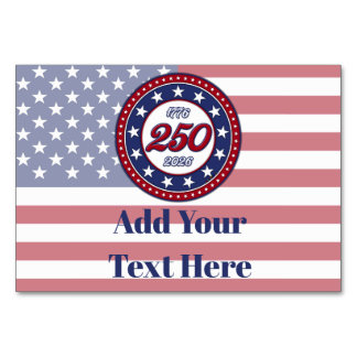 America’s 250th Birthday With USA Flag Bordsnummer