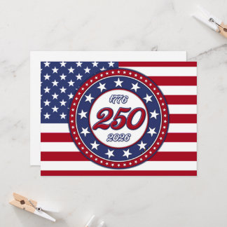 America’s 250th Birthday With USA Flag Inbjudningar