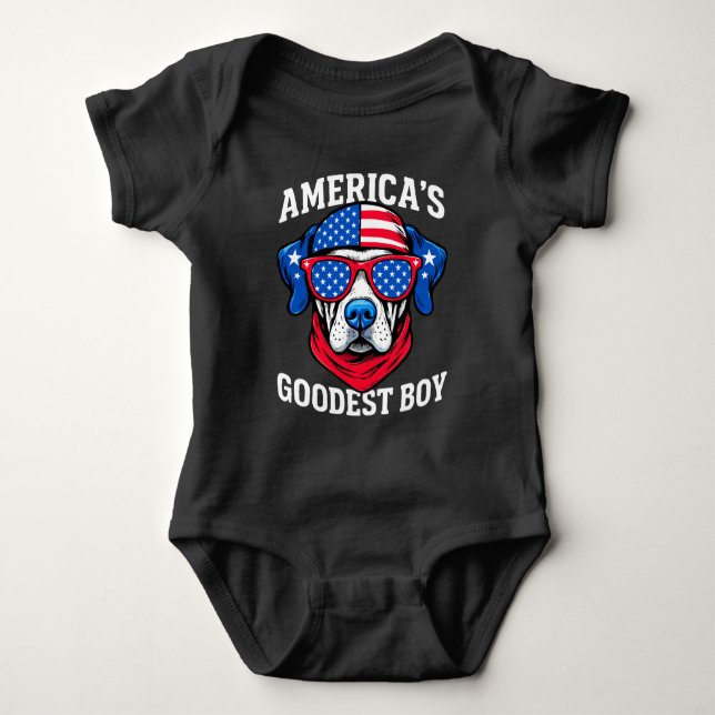 America’s Goodest Boy Dog T Shirt (Framsida)