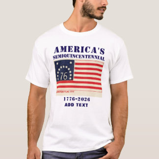 America Semiquincentennial USA 250 Bennington Flag T Shirt