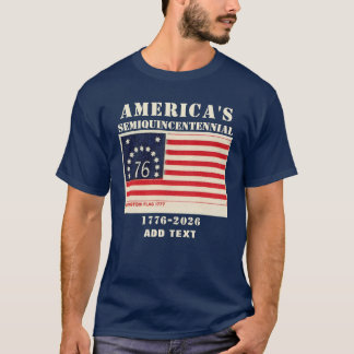 America Semiquincentennial USA 250 Bennington Flag T Shirt