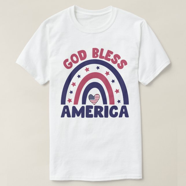 america shirt god bless america 4th of july shirt, t shirt (Design framsida)