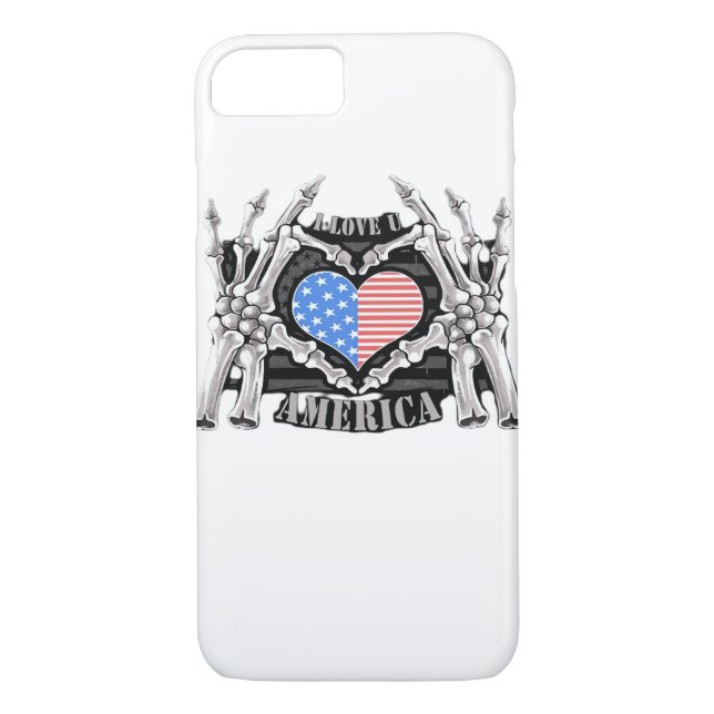 America Skeleton Händer Case-Mate iPhone Skal (Baksida)