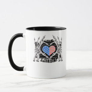 America Skeleton Händer Mugg