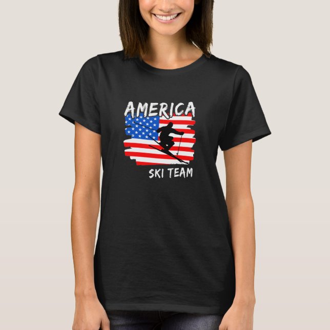 America Ski T-Shirt (Framsida)
