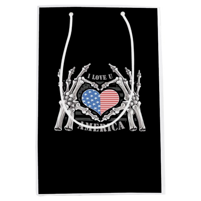America Skull Skeleton Hand Artwork Editable Lagra (Framsidan)
