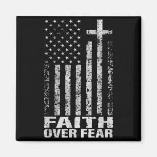 America Stolthet Oss Flagga Tro Över Rädsla Kristn Magnet