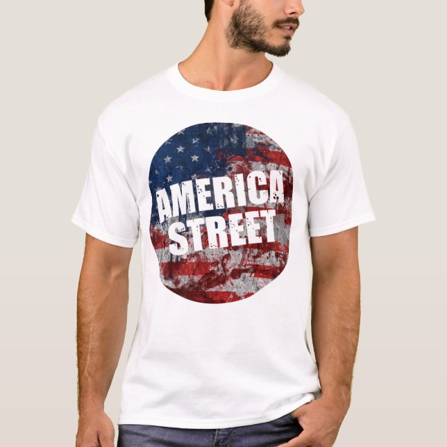 America Street White T-Shirt (Framsida)