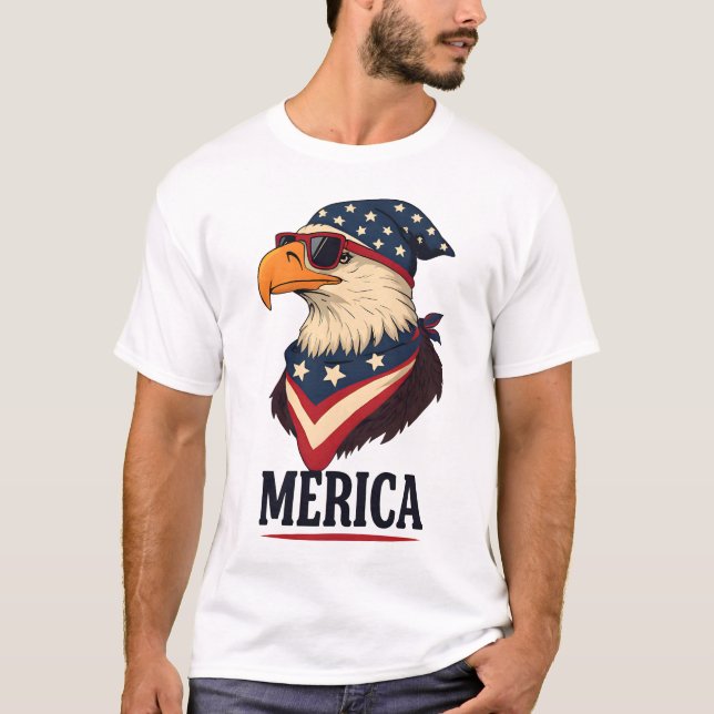 America Sunglass Eagle - Lungny 4:e juli Graphic T Shirt (Framsida)