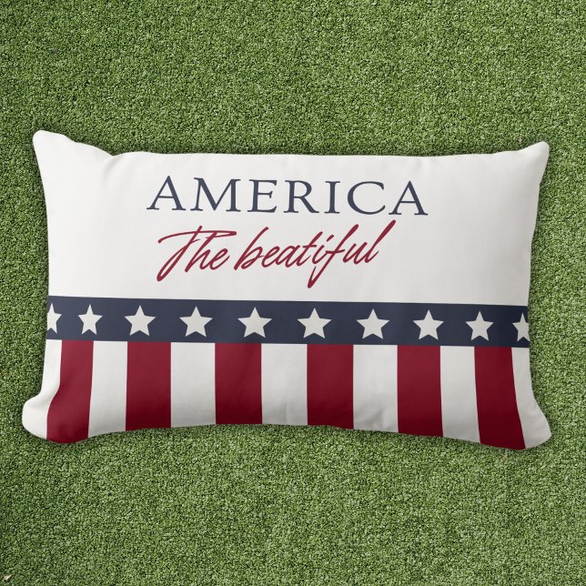 America The Beatiful Patriotic Lumbarkudde (Skapare uppladdad)