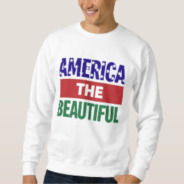 America The Beautiful Topografisk Karta Lång Ärmad Tröja