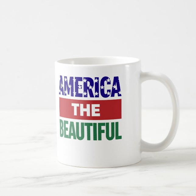 America The Beautiful Topographical Map Kaffemugg (Höger)