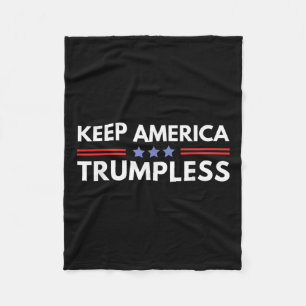 America Trumpless FUNNY Anti Trump 2024 Pro Democr Fleecefilt