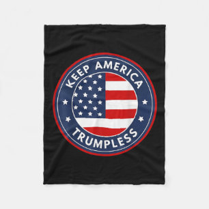 America Trumpless FUNNY Anti Trump 2024 Pro Democr Fleecefilt