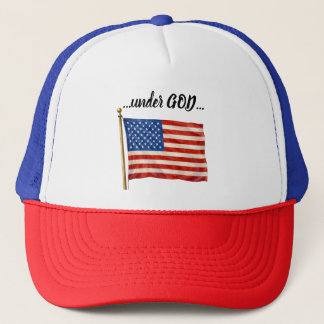 America Under God Svart teckensnitt Keps