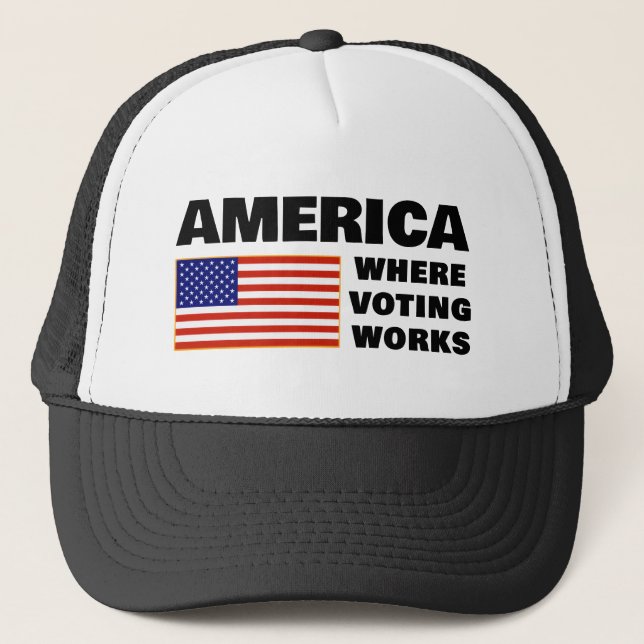 America, Where Voting Works Trucker Hatt Keps (Framsida)