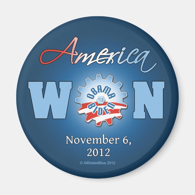America Won on den 6 november 2012 Magnet (Framsidan)