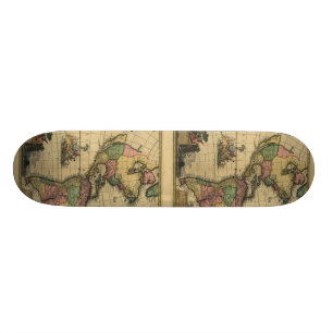 Americam utramque - nord & South America karta Skateboard Bräda 19,5 Cm