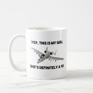 American A-10 Warthog Jet Aircraft Meme Kaffemugg