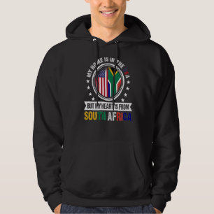 American African Flagga Heart South Afrika America Hoodie