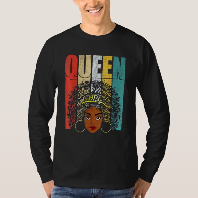 American African Women Girl Apparel Afro Black Mel T Shirt (Framsida)