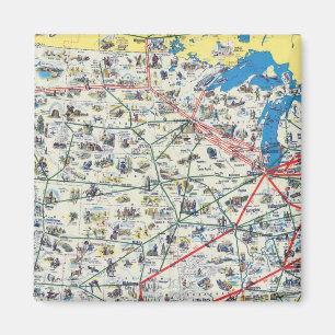 American Airlines-systemet karta Magnet
