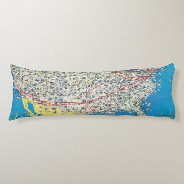 American Airlines systemkarta Kroppskudde (Framsidan)