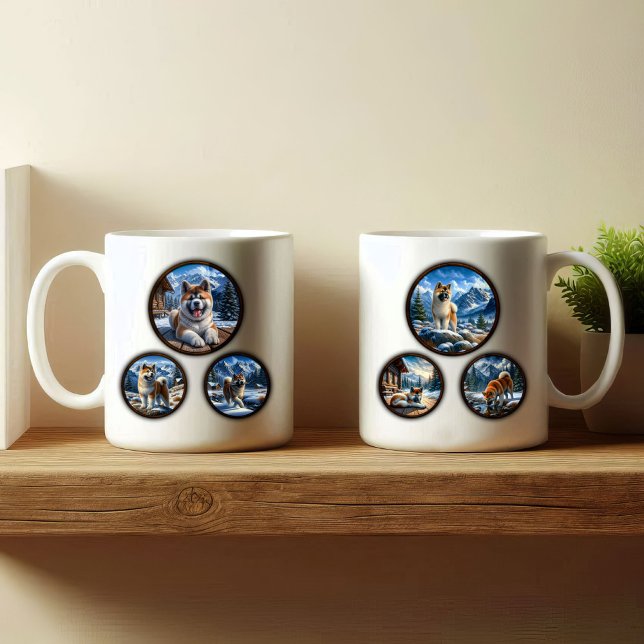 American Akita 6-Image Coffee Mugg Design (Skapare uppladdad)