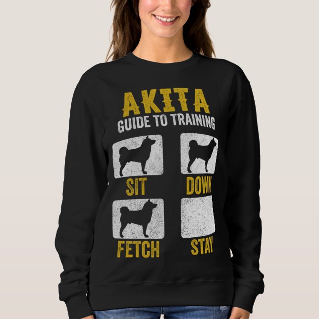 American Akita Guide To Training  Dog Mom Dad T Shirt (Framsida)