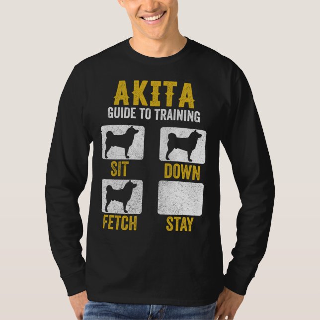 American Akita Guide To Training  Dog Mom Dad T Shirt (Framsida)