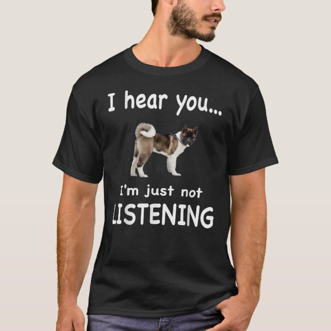 American Akita Hund - American Akita T Shirt (Framsida)