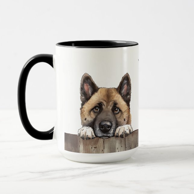 American Akita Hund Mugg (Vänster)
