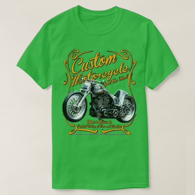 American Anpassningsbar Classic Motorcle T Shirt (Design framsida)