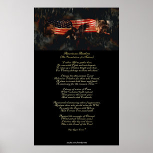 American Anthem Patriotic Art & Dikt Poster