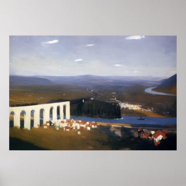 American Artist Edward Hopper Vintage Landscape  Poster (Framsidan)