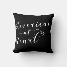 American At Heart Throw Cushion, USA Kudde
