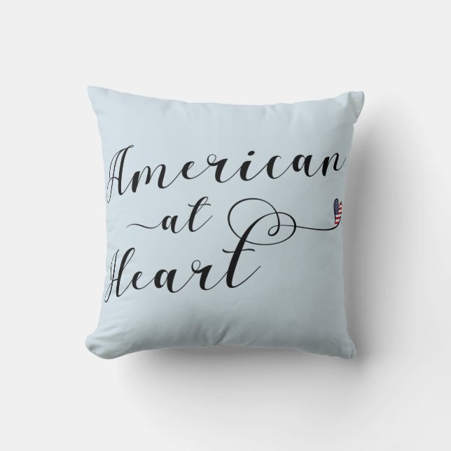 American At Heart Throw Cushion, USA Kudde (Framsida)