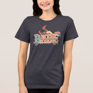 AMERICAN BABE Patriotic Cowgirl Rött vitt blått T Shirt